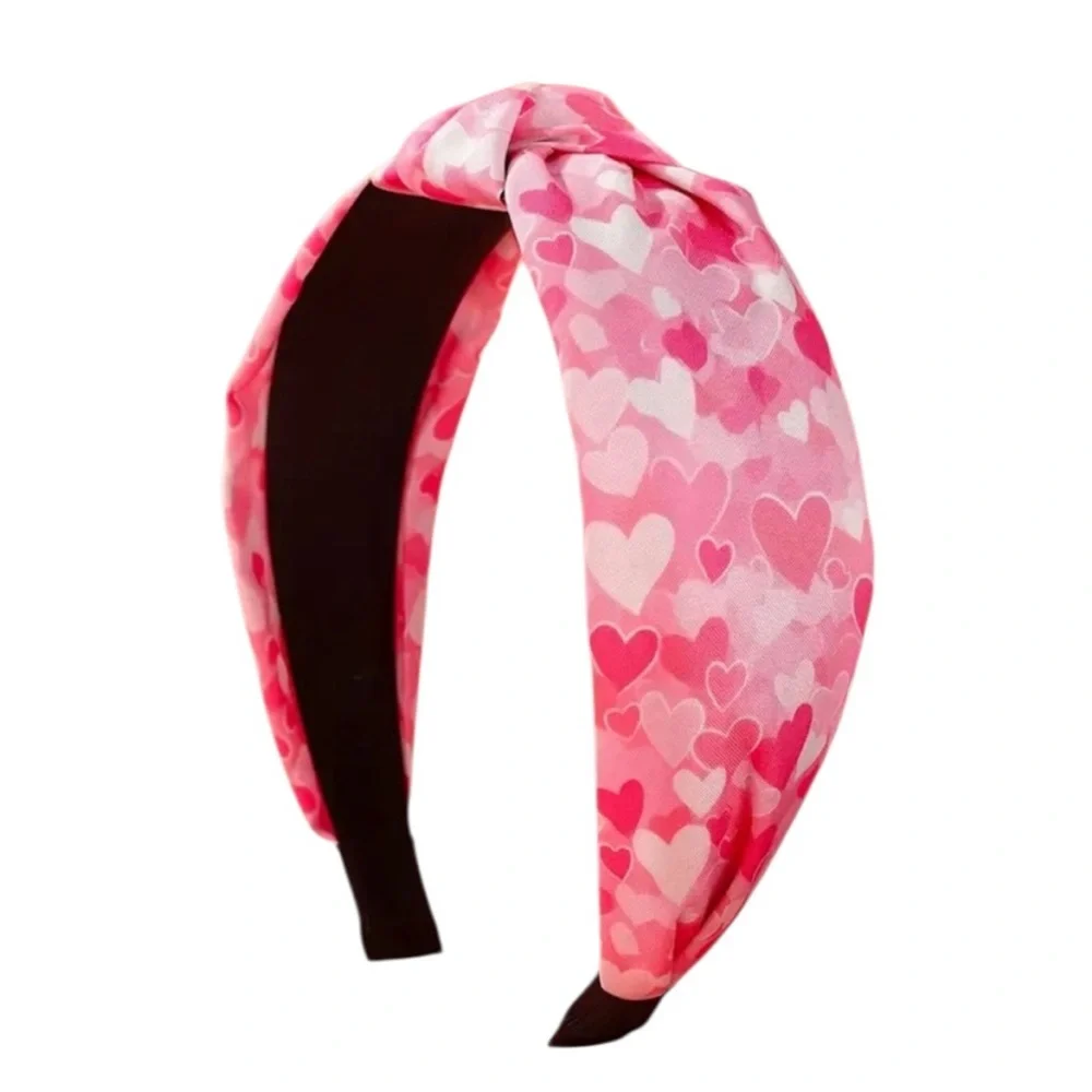 Pink Heart Love Knotted Headband